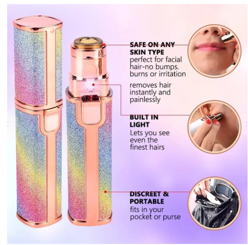 2-in-1 Flawless Eyebrow Trimmer | USB Rechargeable 2in1 Flawless Trimmer With Wire & Cleaning Brush | Eyebrow & Upper Lips Trimmer For Women (Rechargeable)
